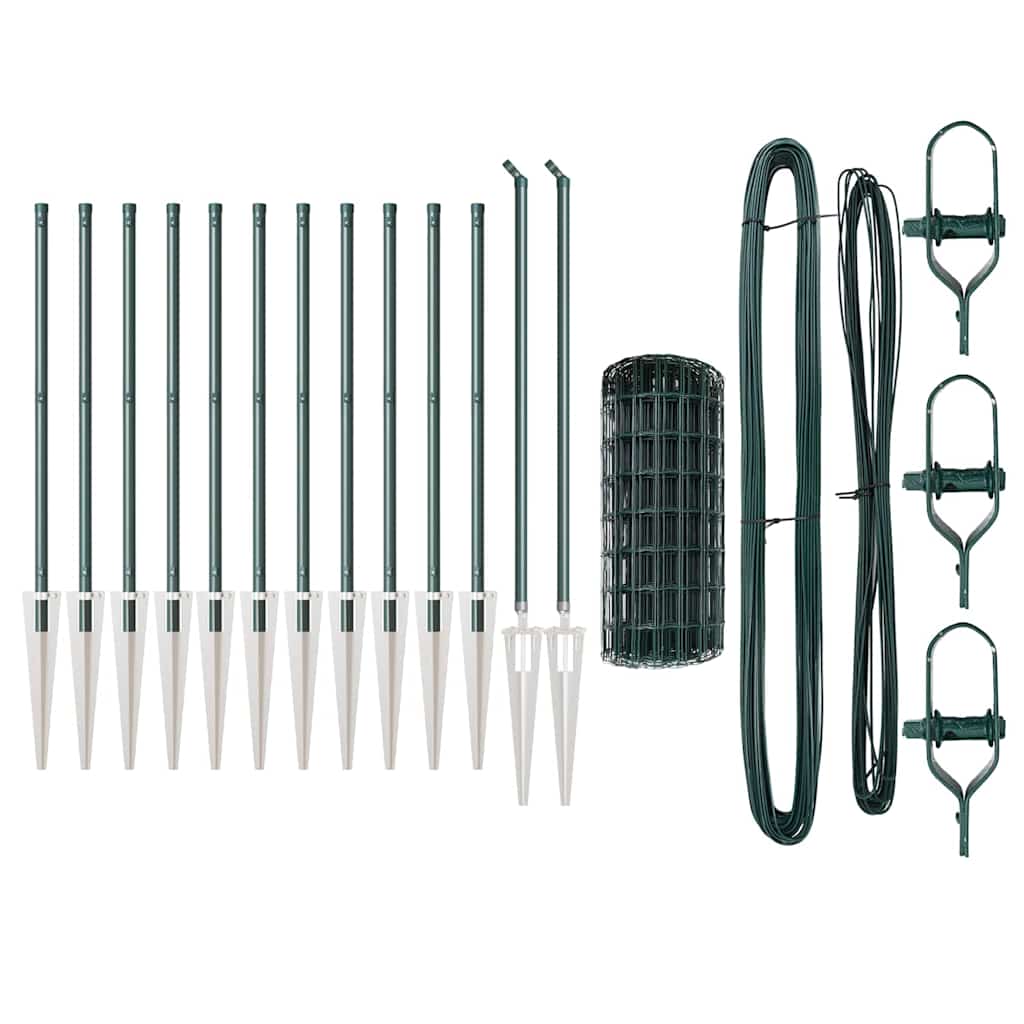 Τεντώτο με στήριγμα Πράσινο 0,4 x 25 μ Χάλυβας και PVC - Pakobazaar