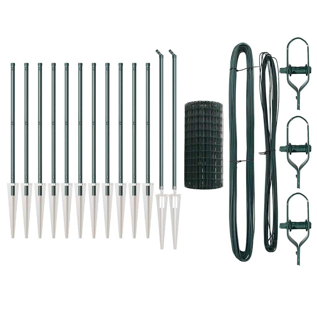 Τεντώτο με στήριγμα Πράσινο 0,6 x 25 μ Χάλυβας και PVC