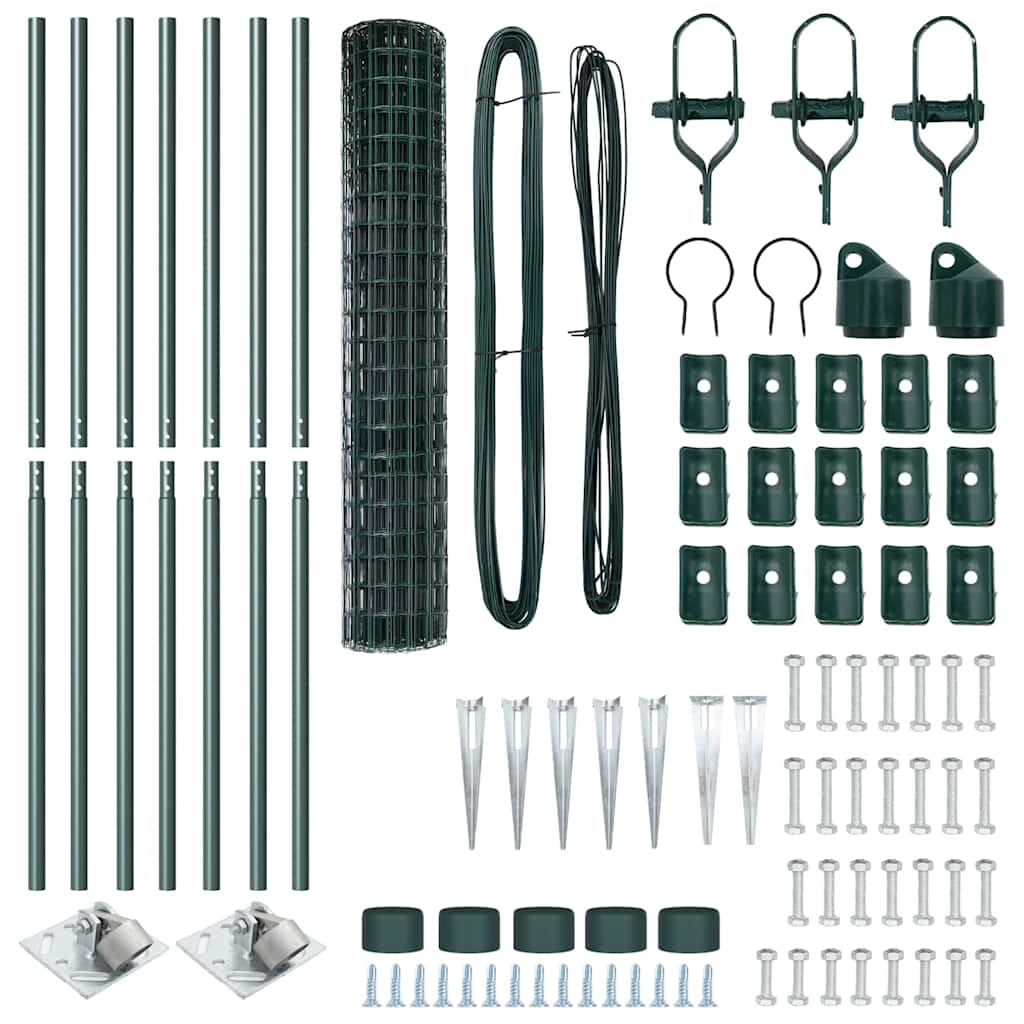 Τεντώτο με στήριγμα Πράσινο 1,6 x 10 m Χάλυβας και PVC