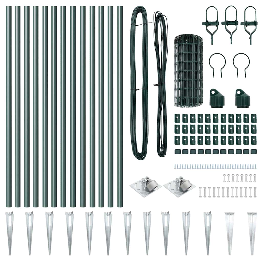 Τεντώτο με στήριγμα Πράσινο 0,4 x 25 μ Χάλυβας και PVC