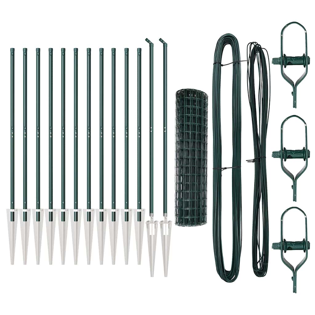 Τεντώτο με στήριγμα Πράσινο 1 x 25 m Ατσάλι