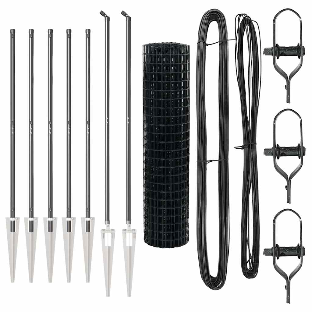 Τεντώτο με στήριγμα Γκρι 1,4 x 10 m Χάλυβας και PVC