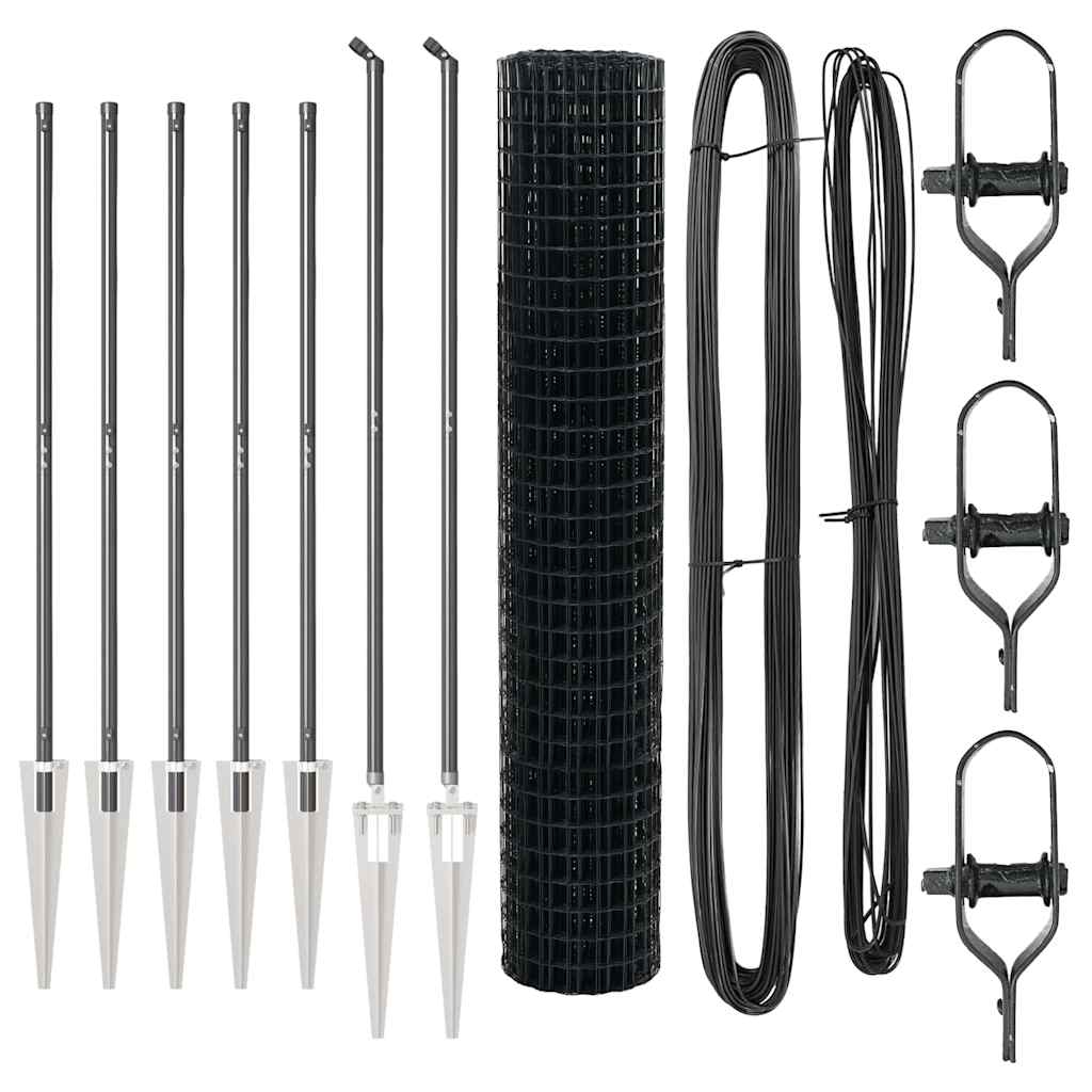 Τεντώτο με στήριγμα Γκρι 1,5 x 10 m Χάλυβας και PVC