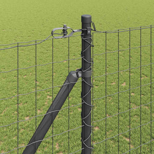 Ευρωπαϊκός Φράκτης με Ακίδες 10 x 1,6 m PVC-Επικαλυμμένο Ατσάλι