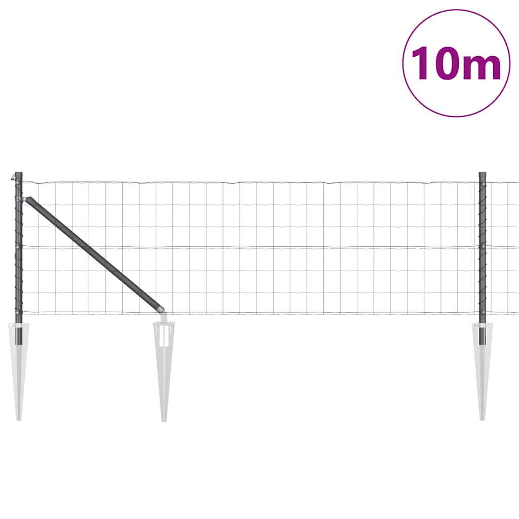 Τεντώτο με στήριγμα Γκρι 0,4 x 10 μ Χάλυβας και PVC - Pakobazaar