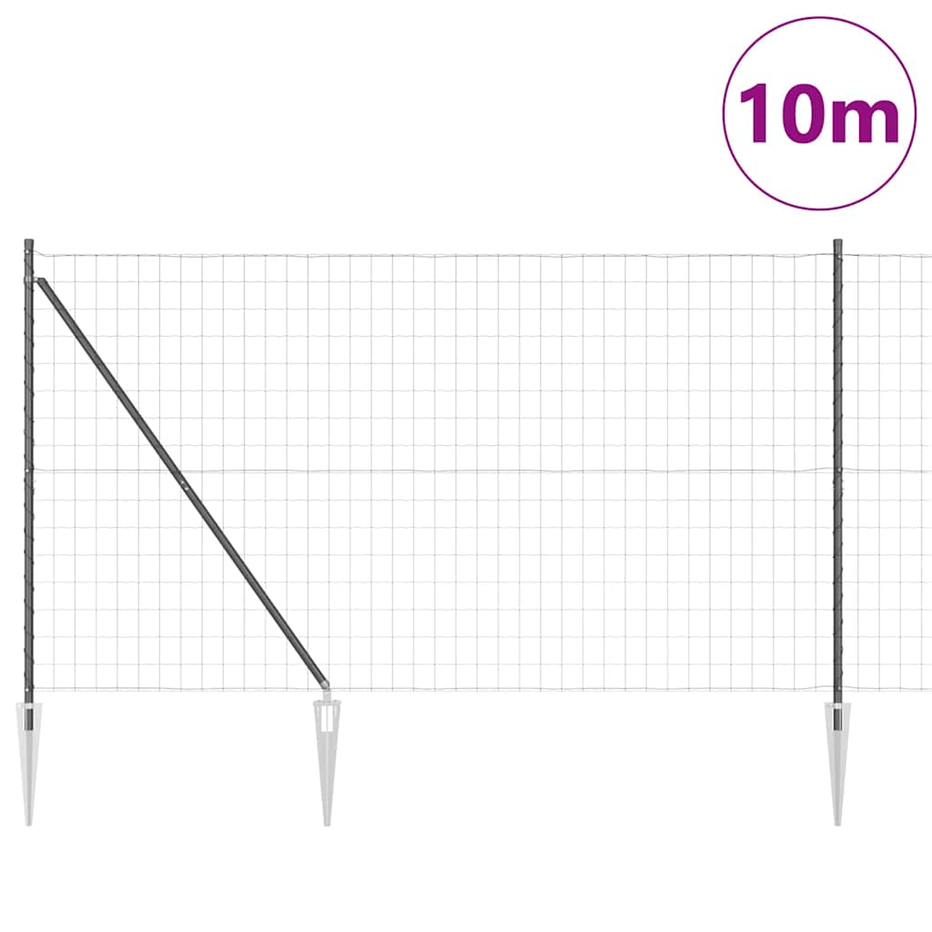 Τεντώτο με στήριγμα Γκρι 1,5 x 10 m Χάλυβας και PVC