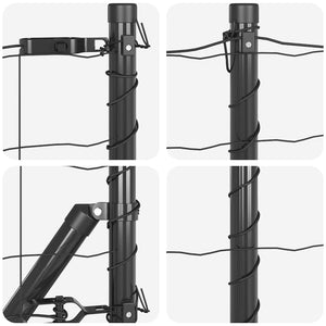 Ευρωπαϊκός Φράκτης με Ακίδες 10 x 0,4 m PVC-Επικαλυμμένο Ατσάλι - Pakobazaar