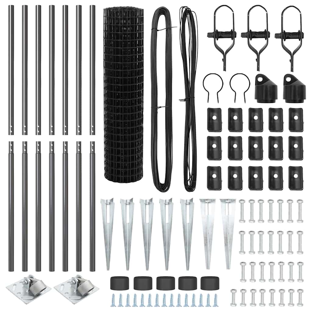 Τεντώτο με στήριγμα Γκρι 1,2 x 10 m Ατσάλι