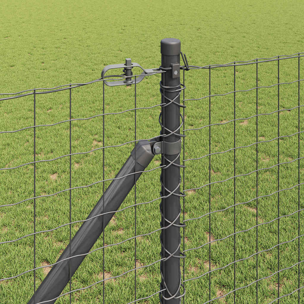 Τεντώτο με στήριγμα Γκρι 1,2 x 25 m Χάλυβας και PVC