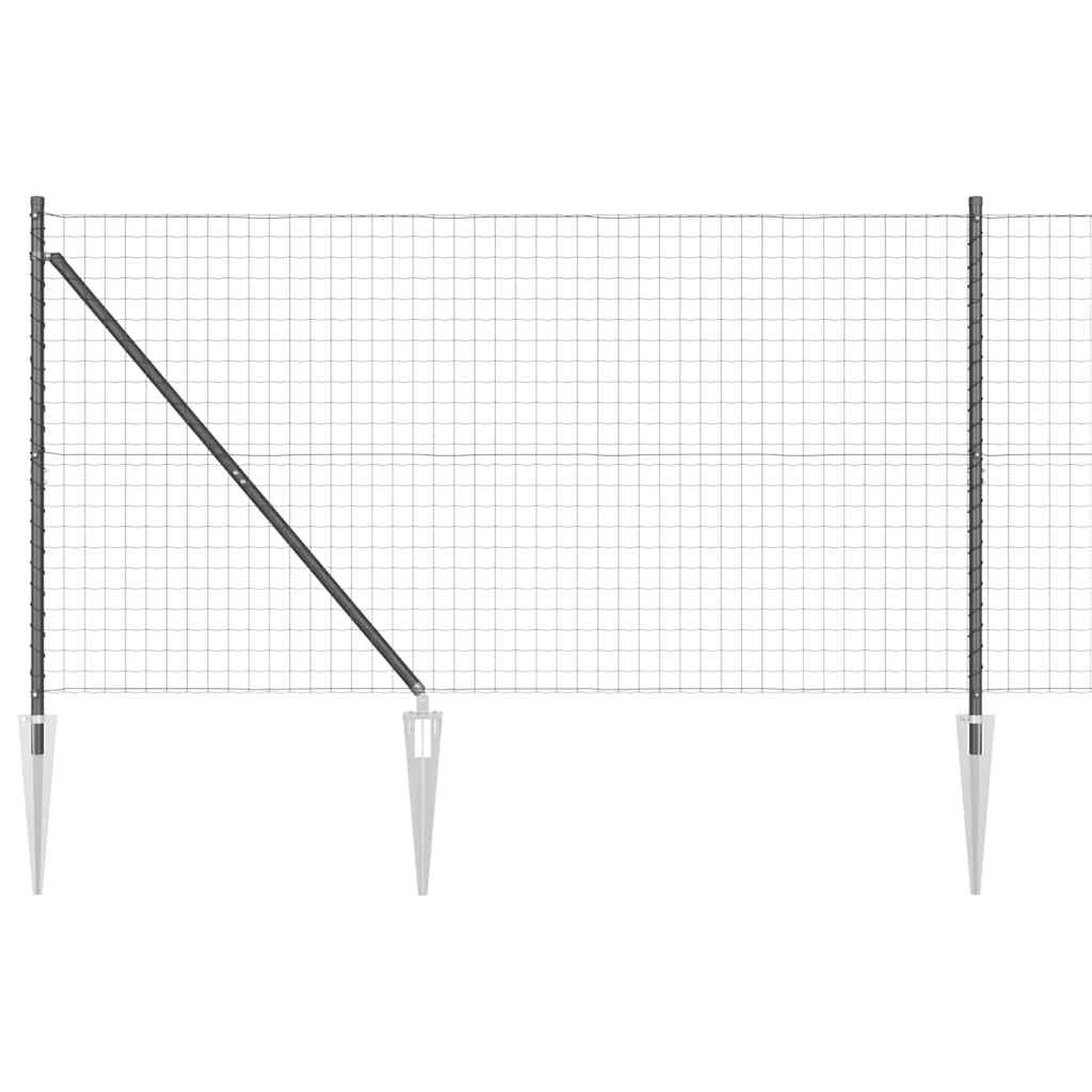 Τεντώτο με στήριγμα Γκρι 1,2 x 25 m Χάλυβας και PVC