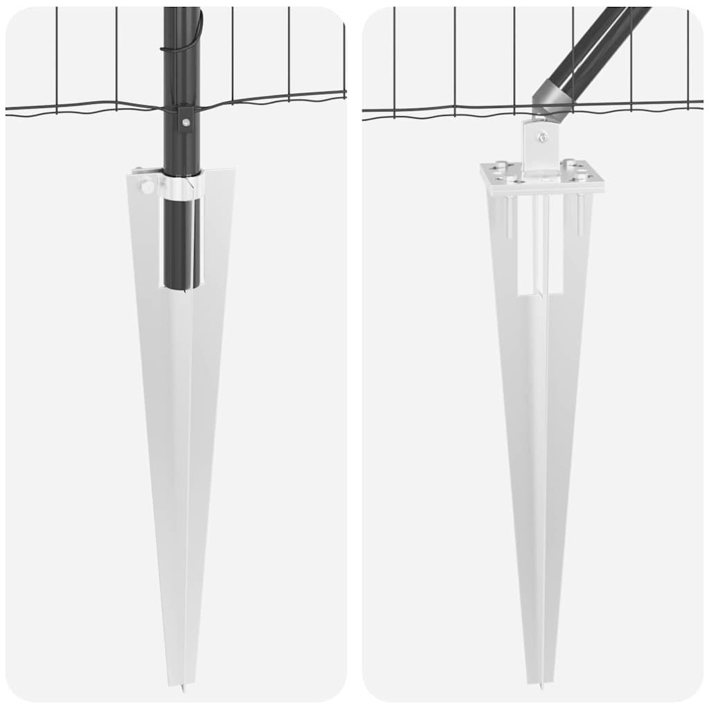 Τεντώτο με στήριγμα Γκρι 0,4 x 25 μ Χάλυβας και PVC