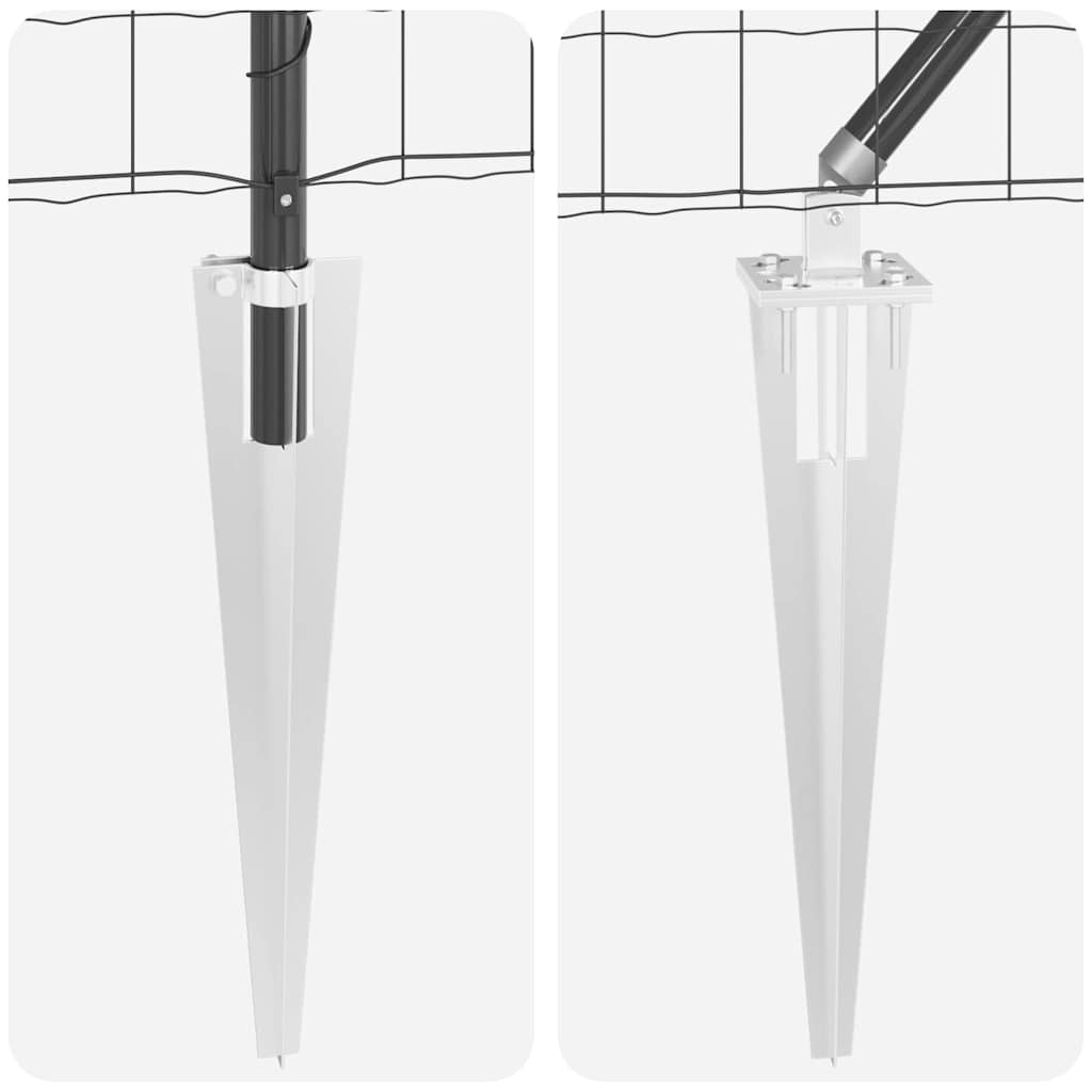 Τεντώτο με στήριγμα Γκρι 0,6 x 10 μ Χάλυβας και PVC