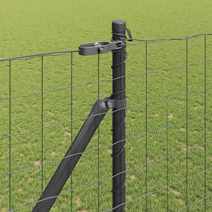Ευρωπαϊκός Φράκτης με Ακίδες 10 x 1,6 m PVC-Επικαλυμμένο Ατσάλι