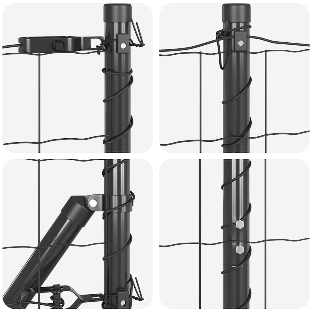 Τεντώτο με στήριγμα Γκρι 1,2 x 25 m Ατσάλι