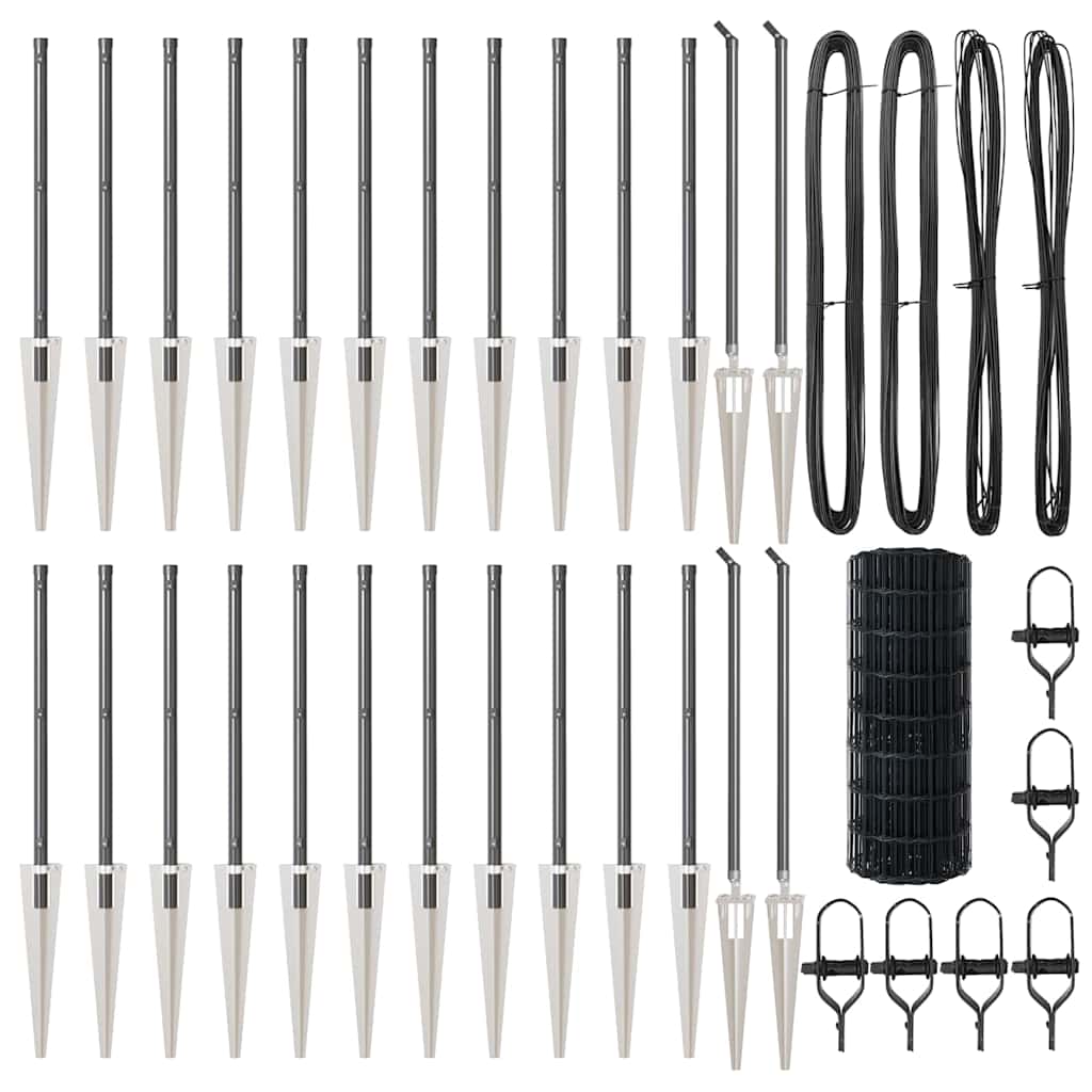 Τεντώτο με στήριγμα Γκρι 0,4 x 50 μ. Χάλυβας και PVC