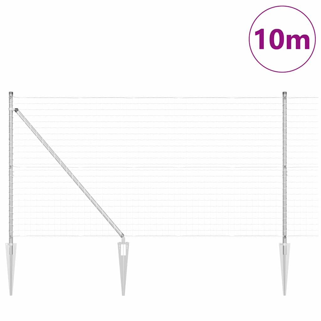 Τεντώτο με στήριγμα Ασημί 1,2 x 10 m Ατσάλι