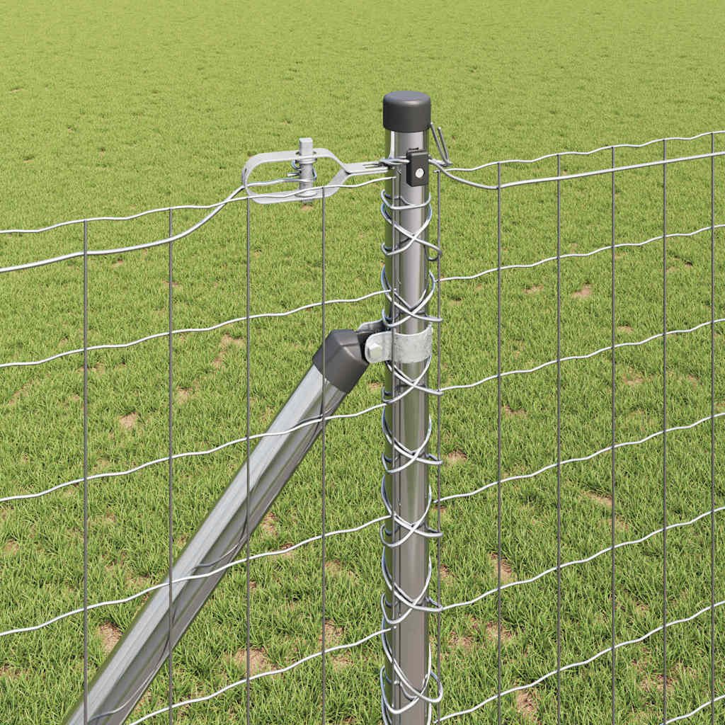 Τεντώτο με στήριγμα Ασημί 1,4 x 10 m Ατσάλι