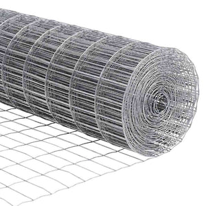 Εξωτερικός Ευρωπαϊκός Φράκτης με Ακίδες 10 x 1 m Ασημί Δίχτυ
