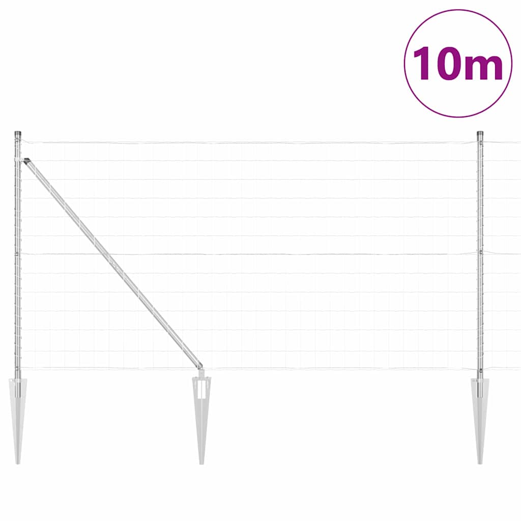 Τεντώτο με στήριγμα Ασημί 1 x 10 m Ατσάλι