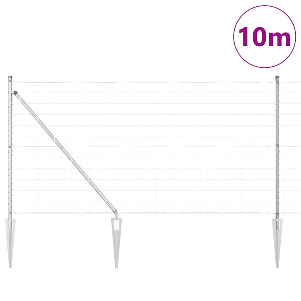 Τεντώτο με στήριγμα Ασημί 1,2 x 10 m Ατσάλι