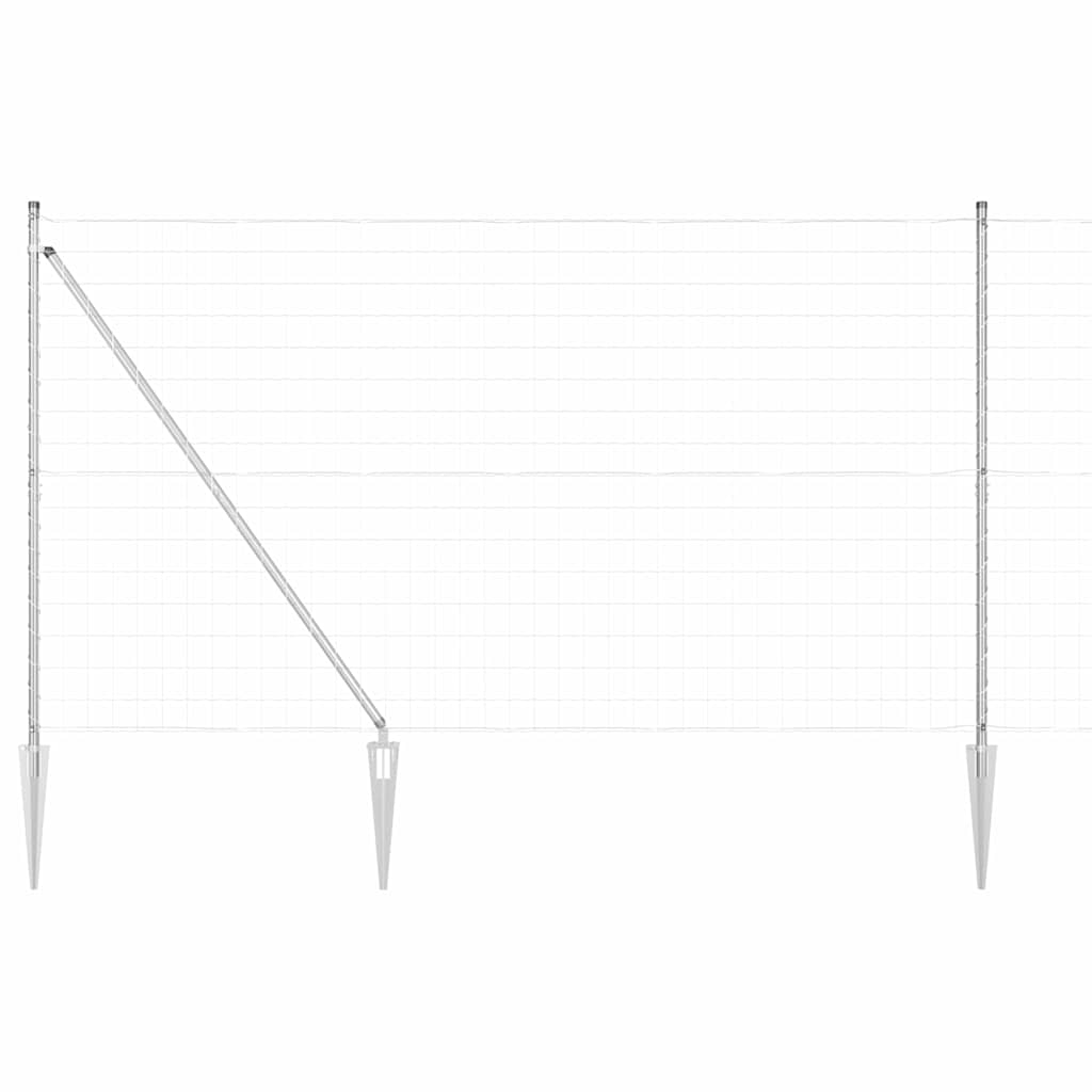 Τεντώτο με στήριγμα Ασημί 1,5 x 10 m Ατσάλι