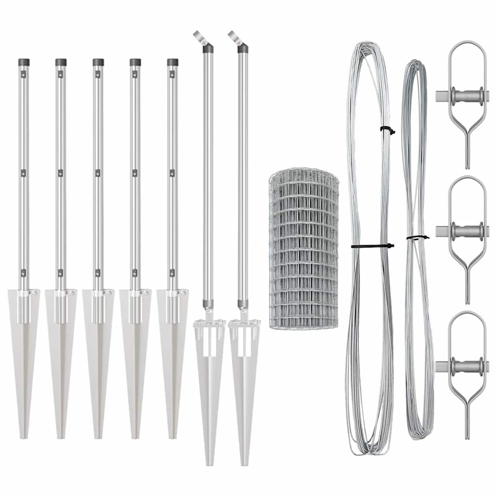 Τεντώτο με στήριγμα Ασημί 0,4 x 10 μ Ατσάλι