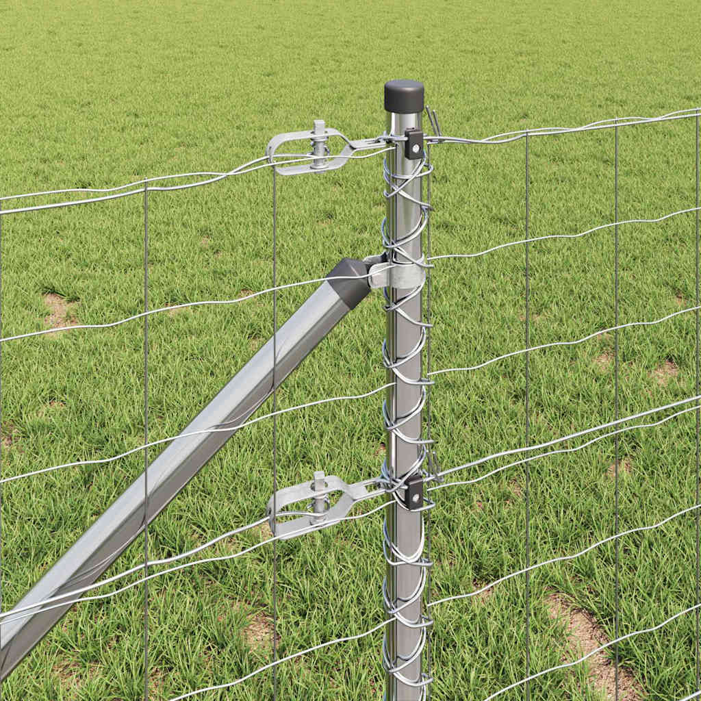 Τεντώτο με στήριγμα Ασημί 0,8 x 10 m Ατσάλι