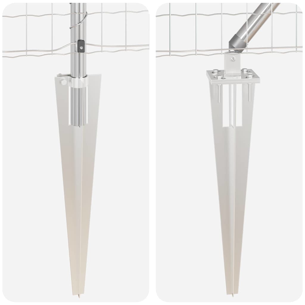 Τεντώτο με στήριγμα Ασημί 1 x 25 m Ατσάλι