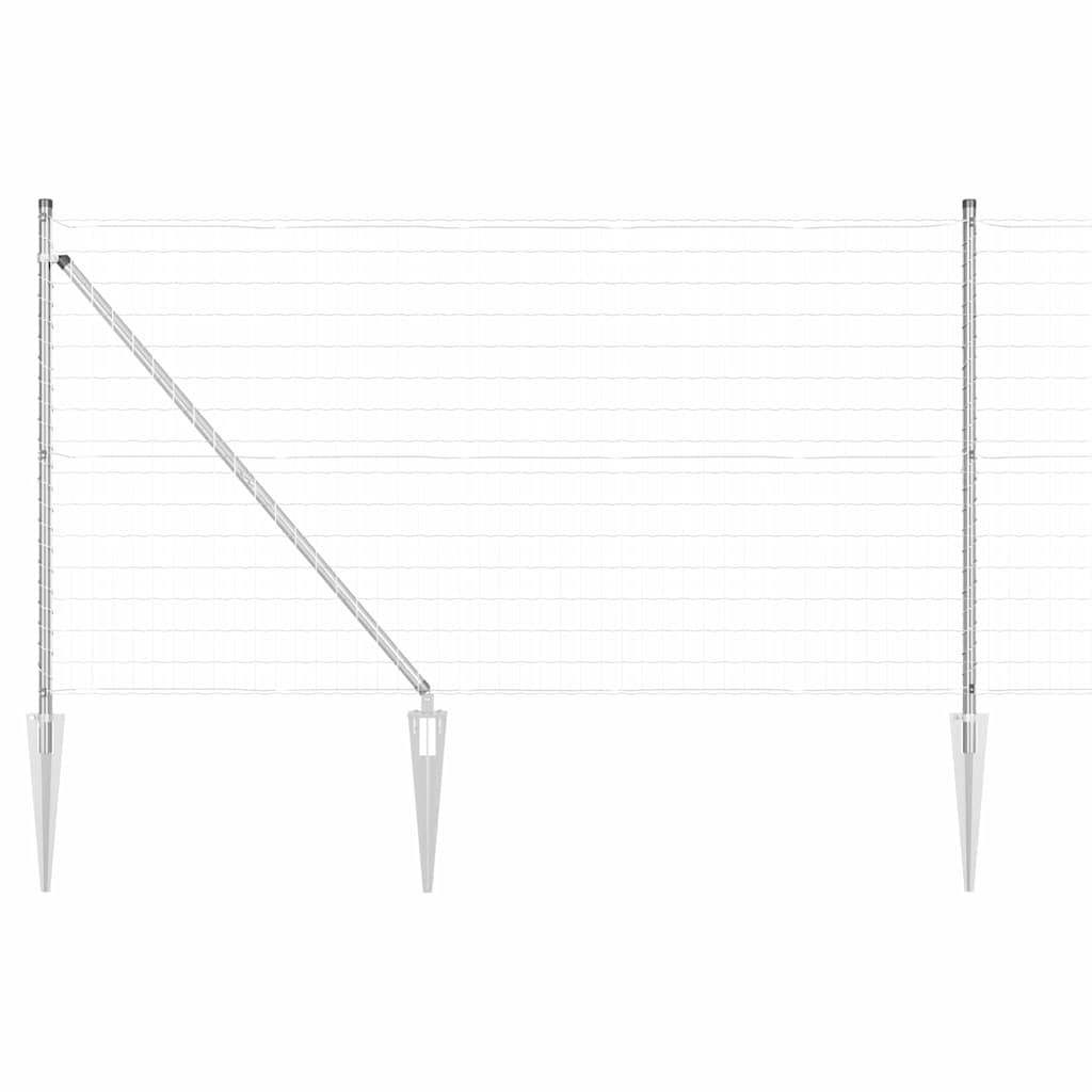 Τεντώτο με στήριγμα Ασημί 1 x 25 m Ατσάλι