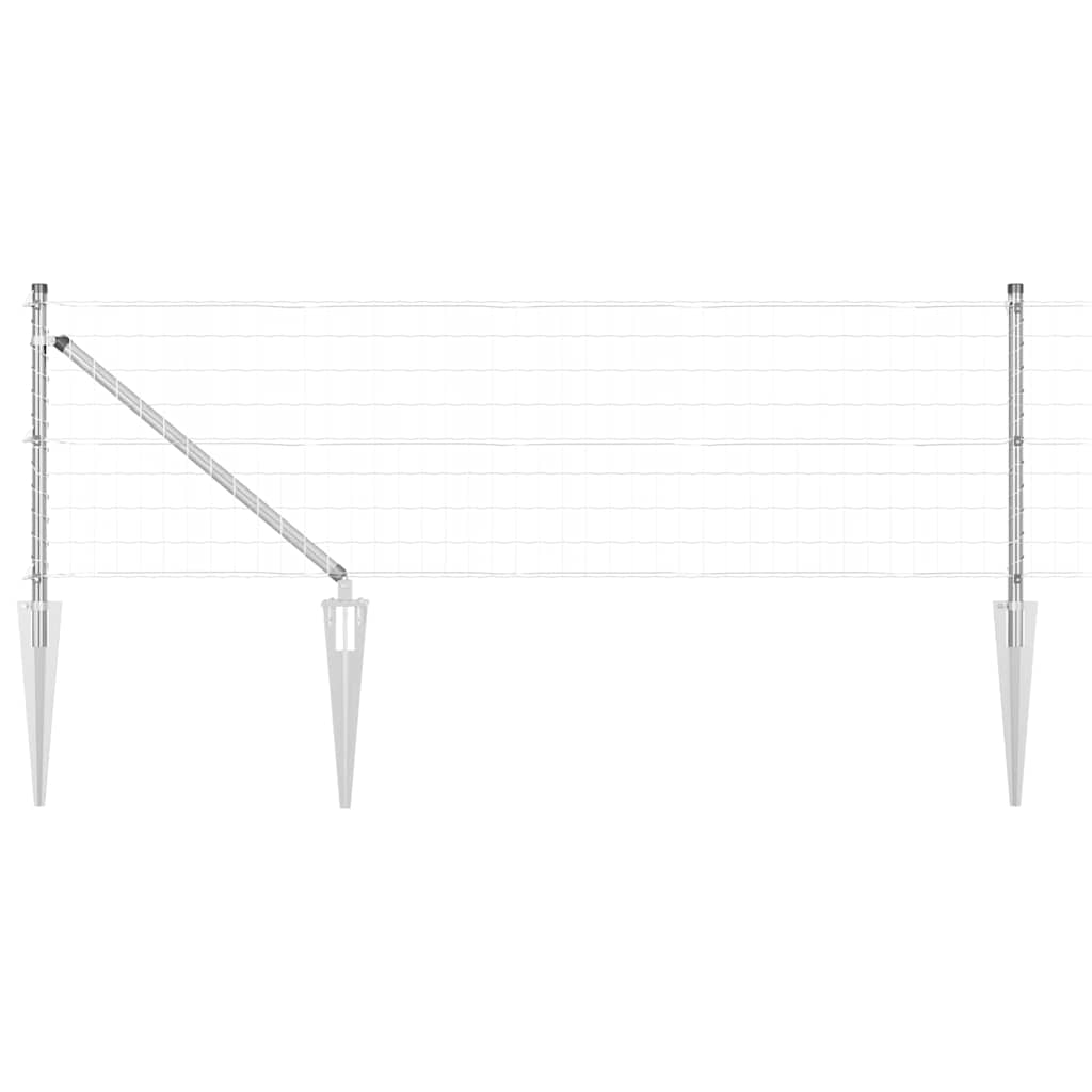 Τεντώτο με στήριγμα Ασημί 0,4 x 25 μ Ατσάλι