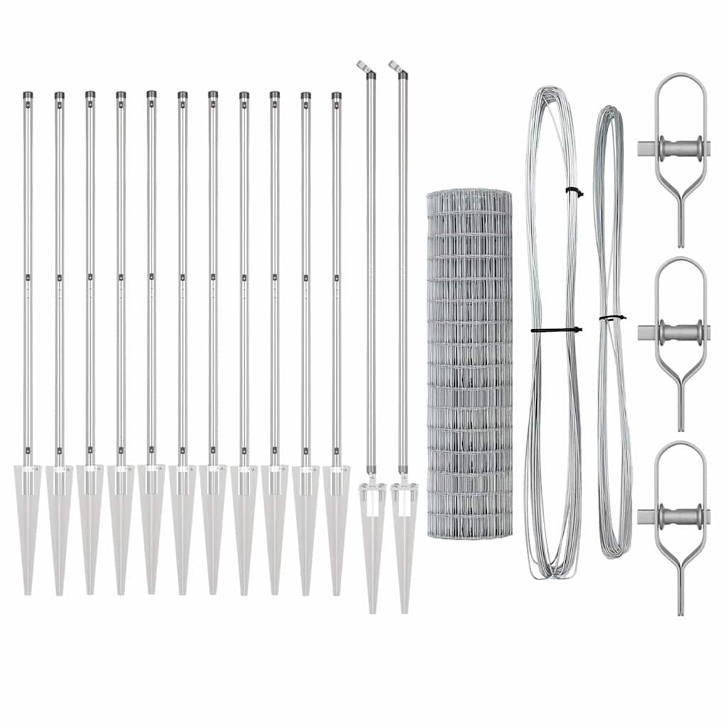 Τεντώτο με στήριγμα Ασημί 1,2 x 25 m Ατσάλι