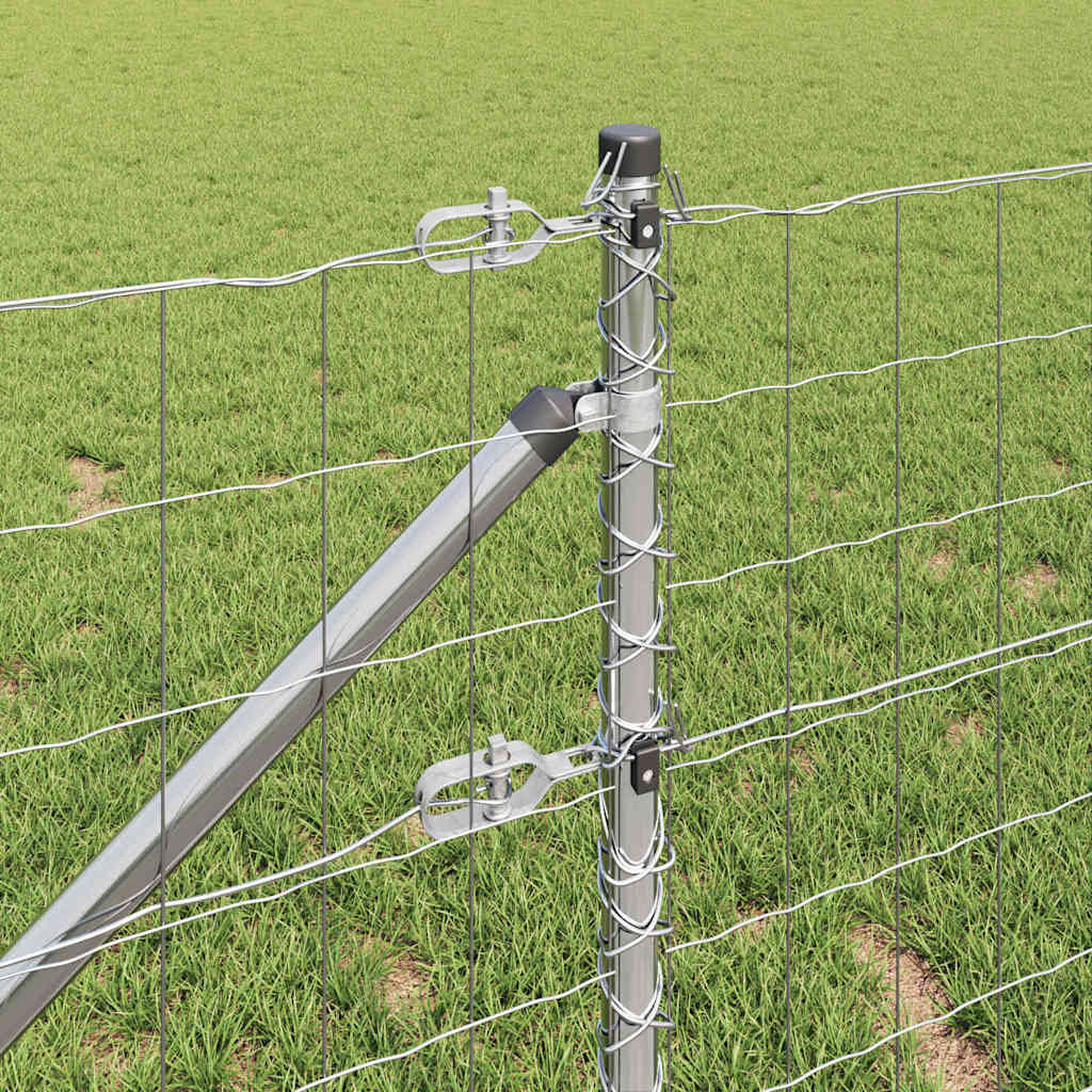 Τεντώτο με στήριγμα Ασημί 0,8 x 25 m Ατσάλι