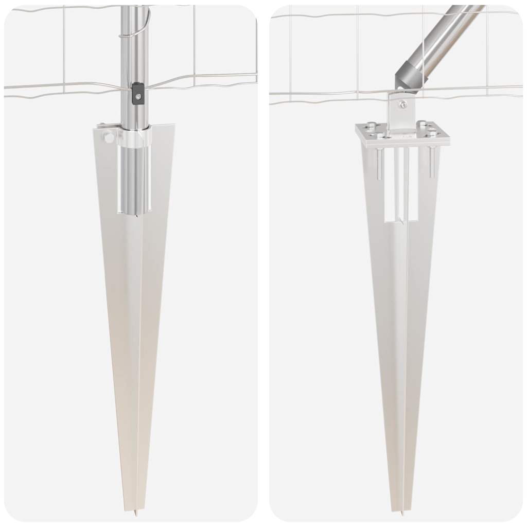 Τεντώτο με στήριγμα Ασημί 1 x 25 m Ατσάλι