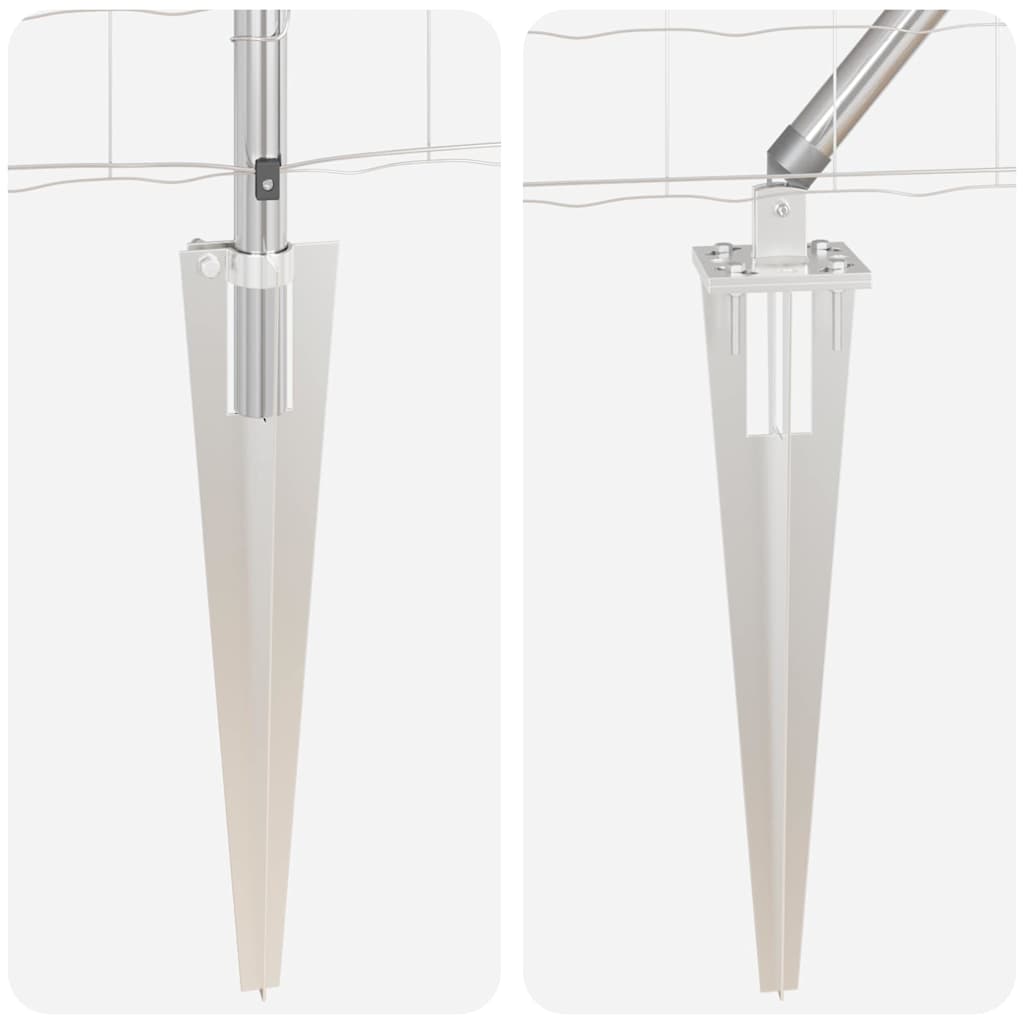 Τεντώτο με στήριγμα Ασημί 0,8 x 25 m Ατσάλι