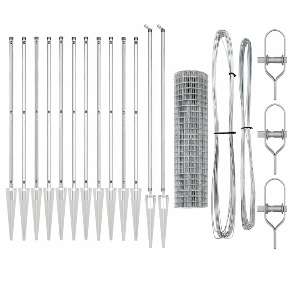 Τεντώτο με στήριγμα Ασημί 1,2 x 25 m Ατσάλι