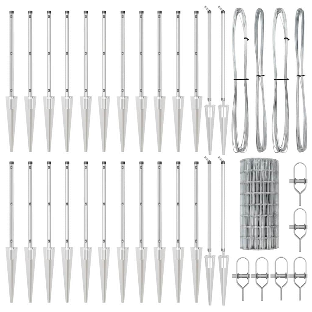Τεντώτο με στήριγμα Ασημί 0,6 x 50 μ. Ατσάλι