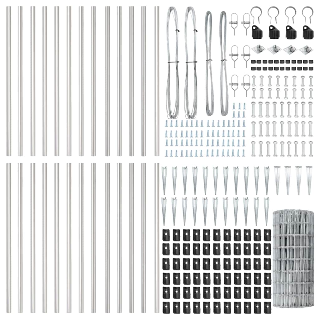 Τεντώτο με στήριγμα Ασημί 0,6 x 50 μ. Ατσάλι
