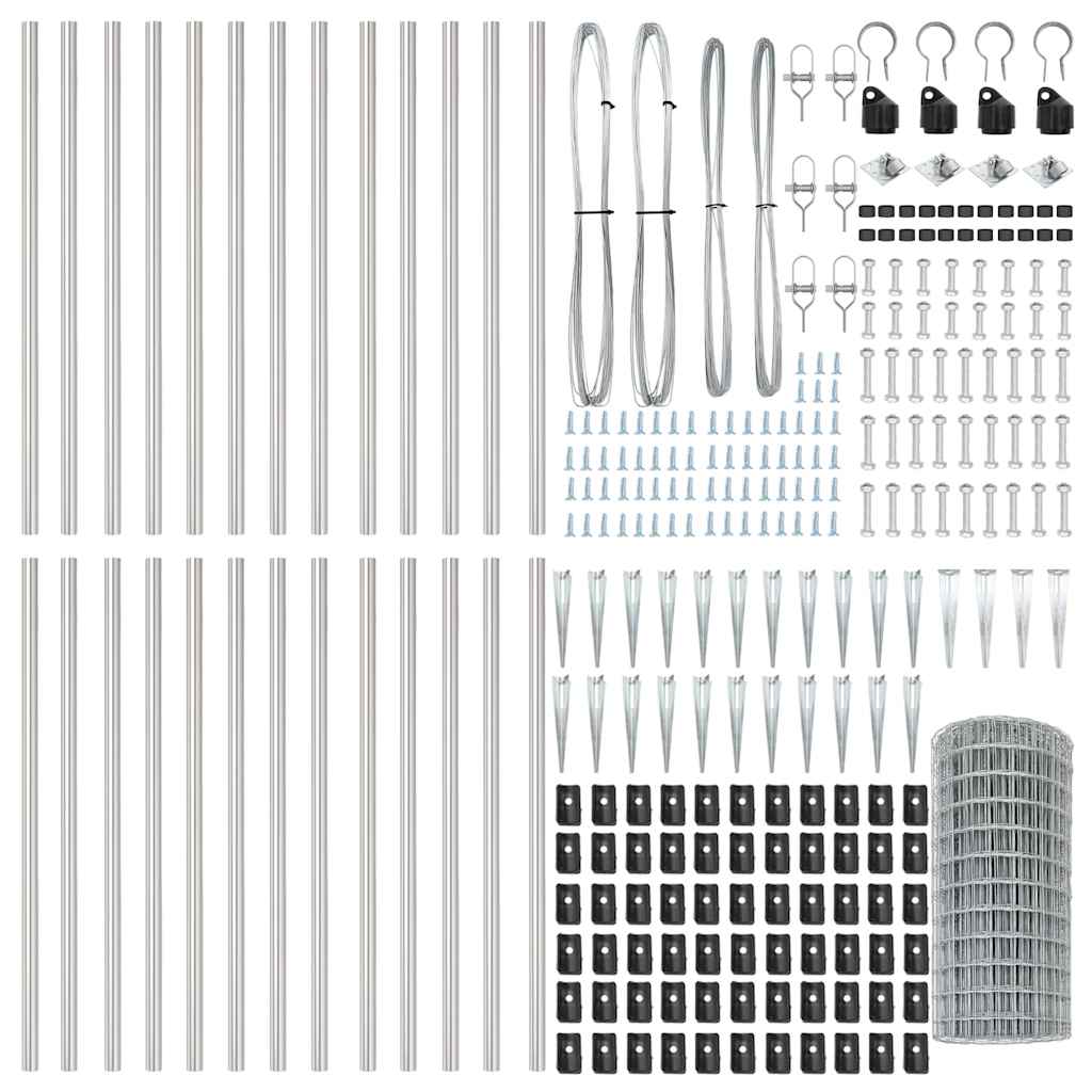 Τεντώτο με στήριγμα Ασημί 0,4 x 50 μ. Ατσάλι