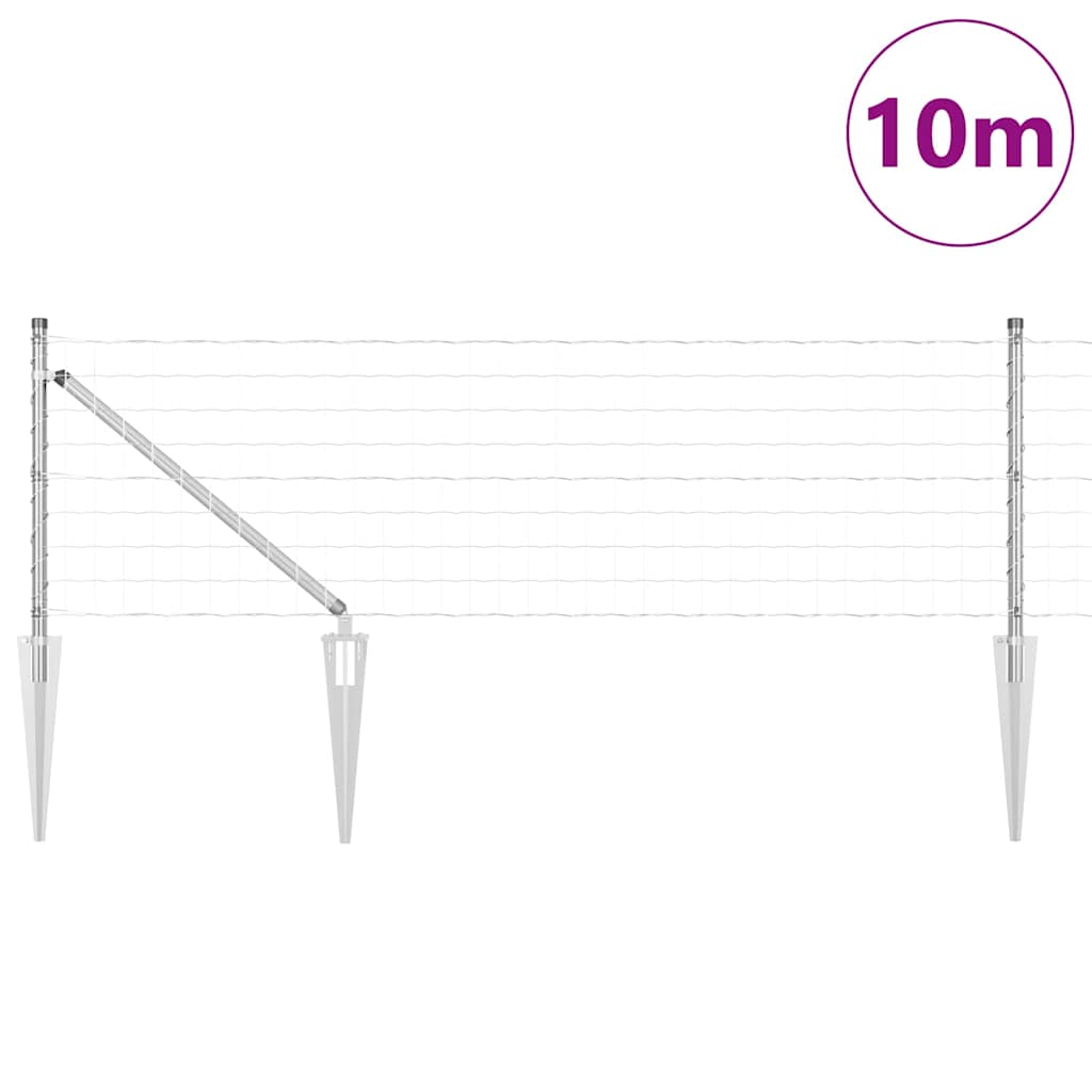 Τεντώτο με στήριγμα Ασημί 0,8 x 10 m Ατσάλι