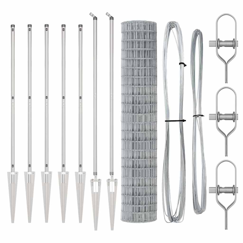 Τεντώτο με στήριγμα Ασημί 1,5 x 10 m Ατσάλι