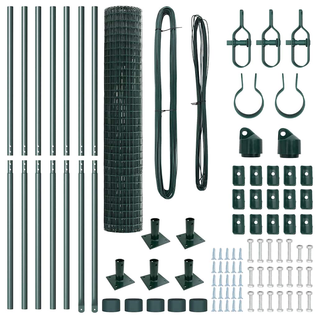 Τεντώτο με στήριγμα Πράσινο 1,6 x 10 m Χάλυβας και PVC