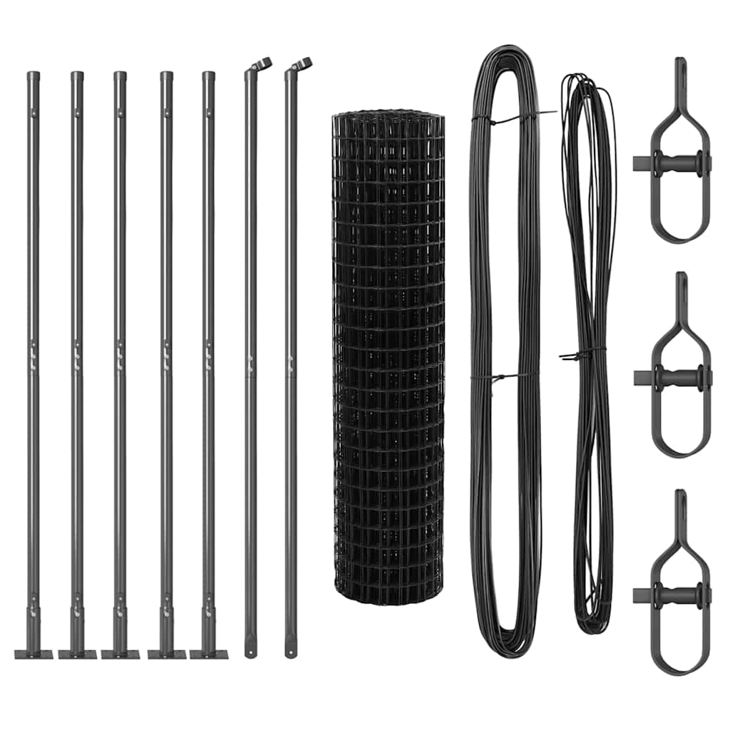 Τεντώτο με στήριγμα Γκρι 1 x 10 m Χάλυβας και PVC