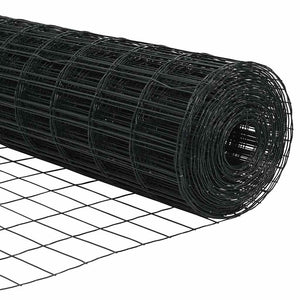 Ευρωπαϊκός Φράκτης με Σκυρόδετη Βάση 10 x 1,4 μ Γκρι Δίχτυ