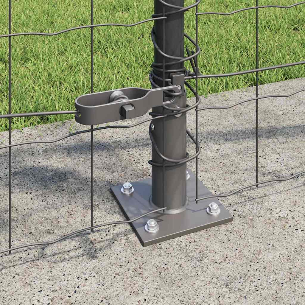 Τεντώτο με στήριγμα Γκρι 0,8 x 10 m Χάλυβας και PVC