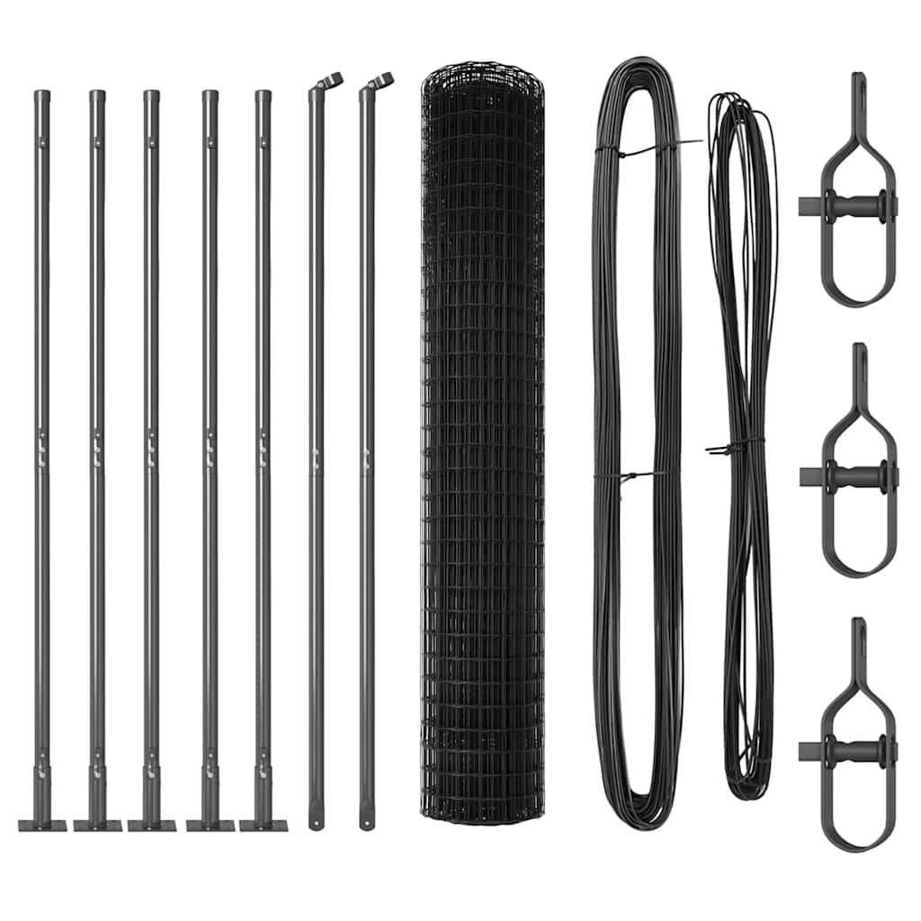 Τεντώτο με στήριγμα Γκρι 1,5 x 10 m Χάλυβας και PVC