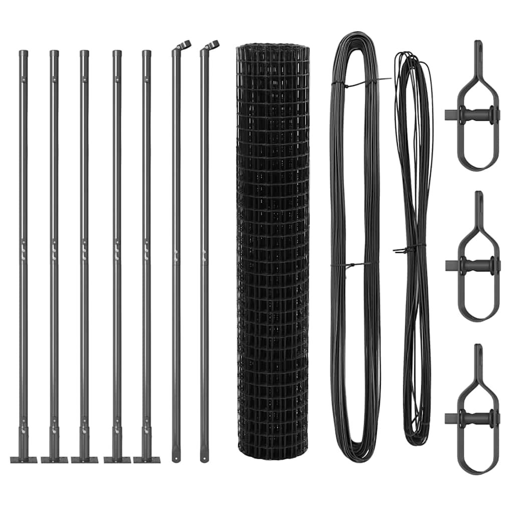 Τεντώτο με στήριγμα Γκρι 1,4 x 10 m Χάλυβας και PVC