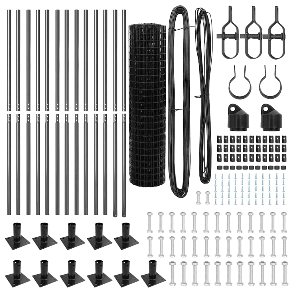 Τεντώτο με στήριγμα Γκρι 1,2 x 25 m Ατσάλι