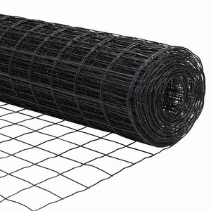 Ευρωπαϊκός Φράκτης με Σκυρόδετη Βάση 10 x 1 m Γκρι Δίχτυ
