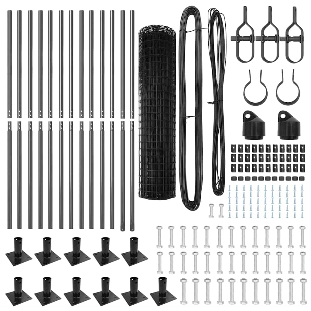 Τεντώτο με στήριγμα Γκρι 1 x 25 m Ατσάλι