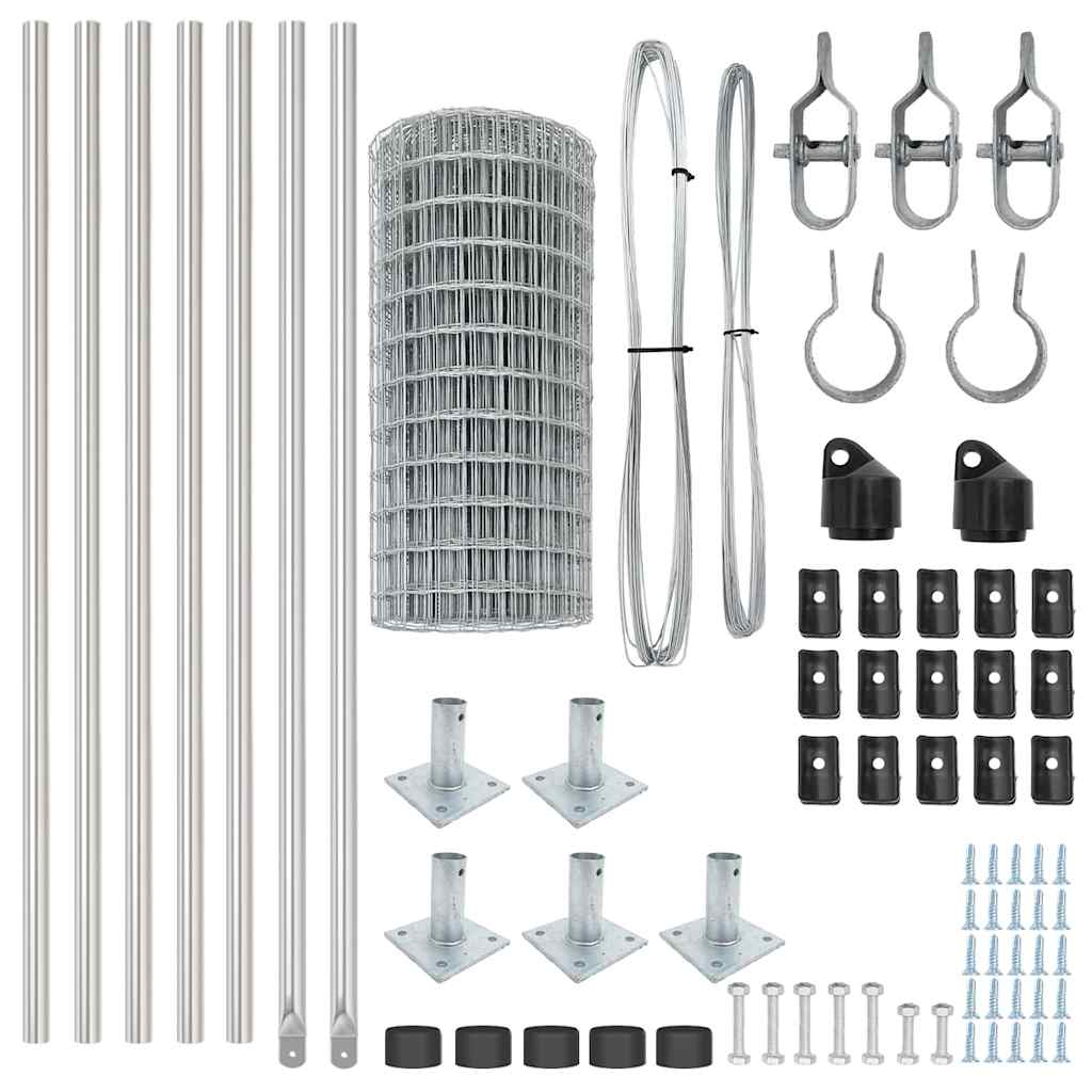 Τεντώτο με στήριγμα Ασημί 0,4 x 10 μ Ατσάλι